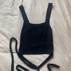 Crochet Black Crop Top